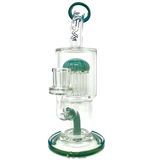 AFM 9" Groovy Tree Arm Perc Dab Rig with Bent Neck and Showerhead Perc, Front View