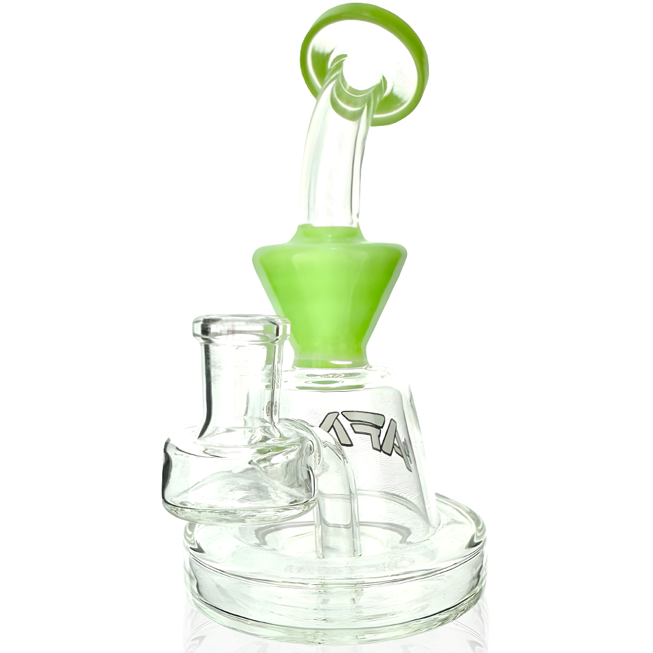 AFM 5.5" Little Killer Mini Dab Rig with Bent Neck and Color Accents - Front View