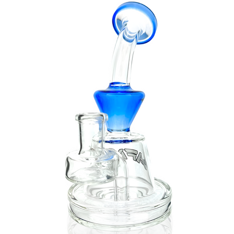 AFM 5.5" Little Killer Mini Dab Rig with Blue Accents and Bent Neck Design