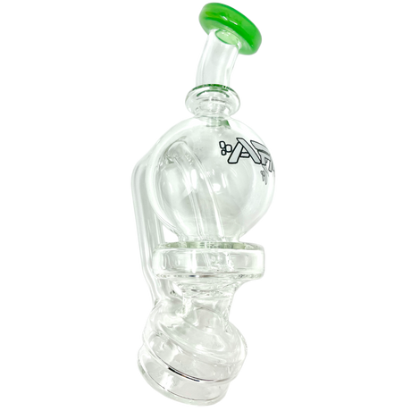 6" AFM Glass Ball Attachment for Puffco Peak with Bent Neck and Colored Accent