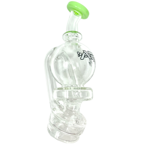 6" AFM Puffco Peak Ball Attachment with Bent Neck and Colored Accents - Side View