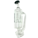 AFM 6" Puffco Peak Arm Attachment with Bent Neck and 14mm Joint, White Accents - Side View