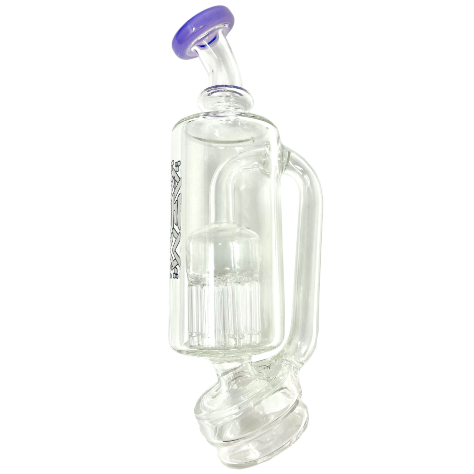 AFM 6" Puffco Peak Arm Attachment in White with Bent Neck - Side View