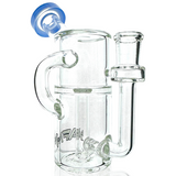 AFM 5.5" Power Can Clear Glass Mini Dab Rig with Recycler Design and Blue Accent