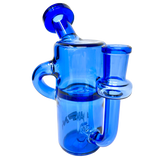 AFM 5.5" Power Can Blue Glass Recycler Mini Dab Rig with 14mm Female Joint