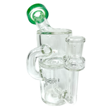 AFM 5.5" Power Can Clear Glass Recycler Mini Dab Rig with Colored Accents