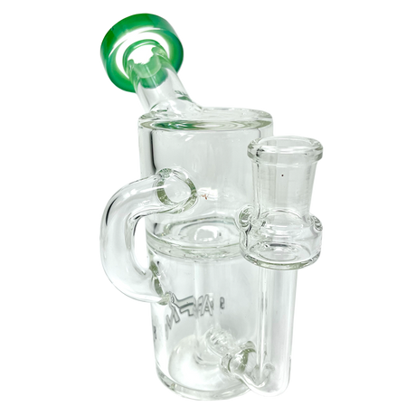 AFM 5.5" Power Can Clear Glass Recycler Mini Dab Rig with Colored Accents