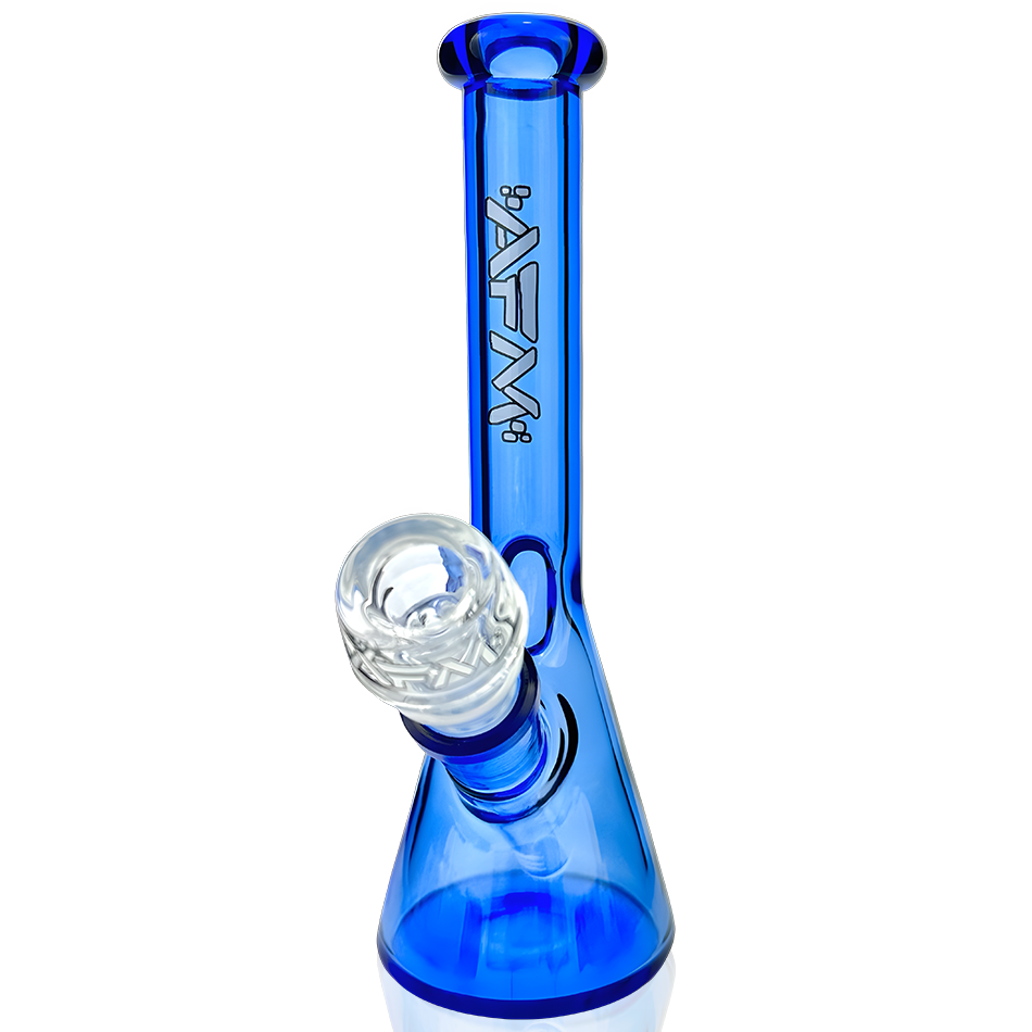 AFM 8" Nano Color Glass Mini Beaker Bong with 14mm Female Joint - Front View