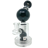 AFM 8" Bubble Head Glass Dab Rig with Bent Neck and Showerhead Perc, Front View