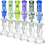 AFM Glass 14" Bongs with Showerhead Perc and Freezable Coil in Various Colors - Front View