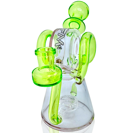 8" AFM Double Ram Glass Recycler Dab Rig with Showerhead Perc and Colored Accents