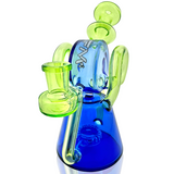 8" AFM Double Ram Glass Recycler Dab Rig with Showerhead Perc, 14mm Female Joint