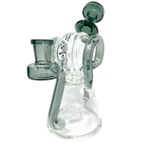 AFM 8" Double Ram Special Decal Glass Recycler Dab Rig with Color Accents