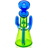 8" AFM Double Ram Glass Recycler Dab Rig with Showerhead Perc, 14mm Female Joint