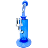 AFM 9.5" Power Showerhead Perc Glass Dab Rig in Blue with Bent Neck and 14mm Female Joint