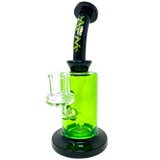 8" AFM Power Glass Dab Rig with 3 Hole Perc, Bent Neck & 14mm Female Joint - Neon Green