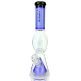 13" AFM Glass UFO Pyramid Beaker Bong with Color Accents and Showerhead Perc