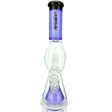 13" AFM Glass Beaker Bong with UFO Pyramid and Showerhead Perc, Color Accents