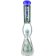 16" AFM Glass Beaker Bong with UFO Pyramid Perc and Purple Accents - Front View