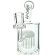 AFM 6" Clear Glass Dab Rig with 12 Arm Tree Perc and Bent Neck - Front View