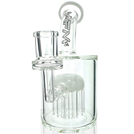 AFM 6" Clear Glass Dab Rig with 12 Arm Tree Perc and Bent Neck - Front View