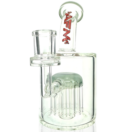 6" AFM Glass Dab Rig with 12 Arm Tree Perc and Bent Neck, Front View