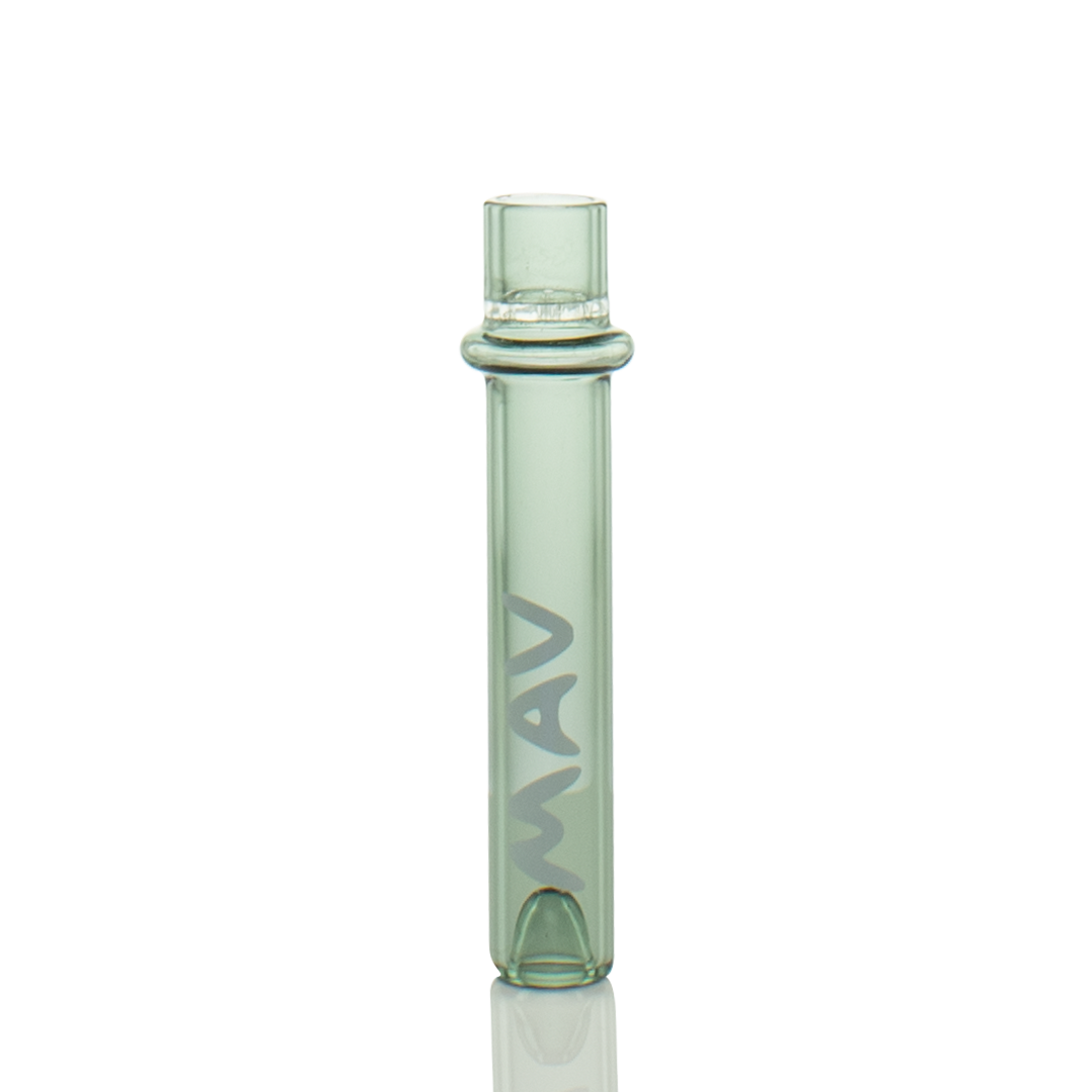 MAV Glass 4" One Hitter Hand Pipe, Colored Glass, Front View on Seamless White Background