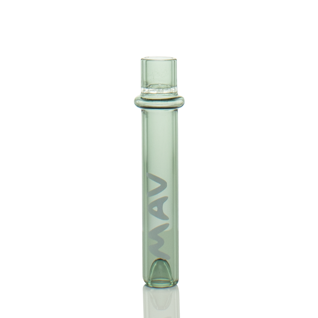 MAV Glass 4" One Hitter Hand Pipe, Colored Glass, Front View on Seamless White Background