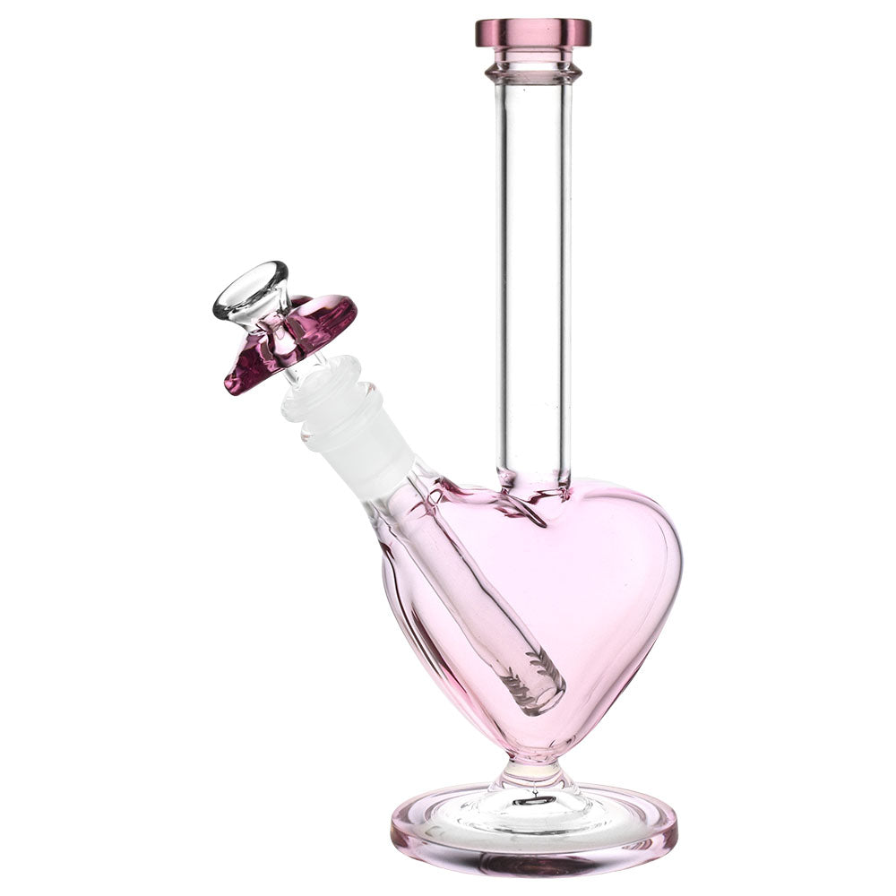 The Heart Grows Fonder Glass Water Pipe - 9.25" / 14mm F