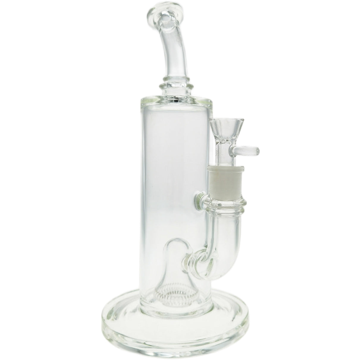 Thick Ass Glass 12" UFO Perc Bong 65x5MM with Super Slit Bellow - 18MM Female