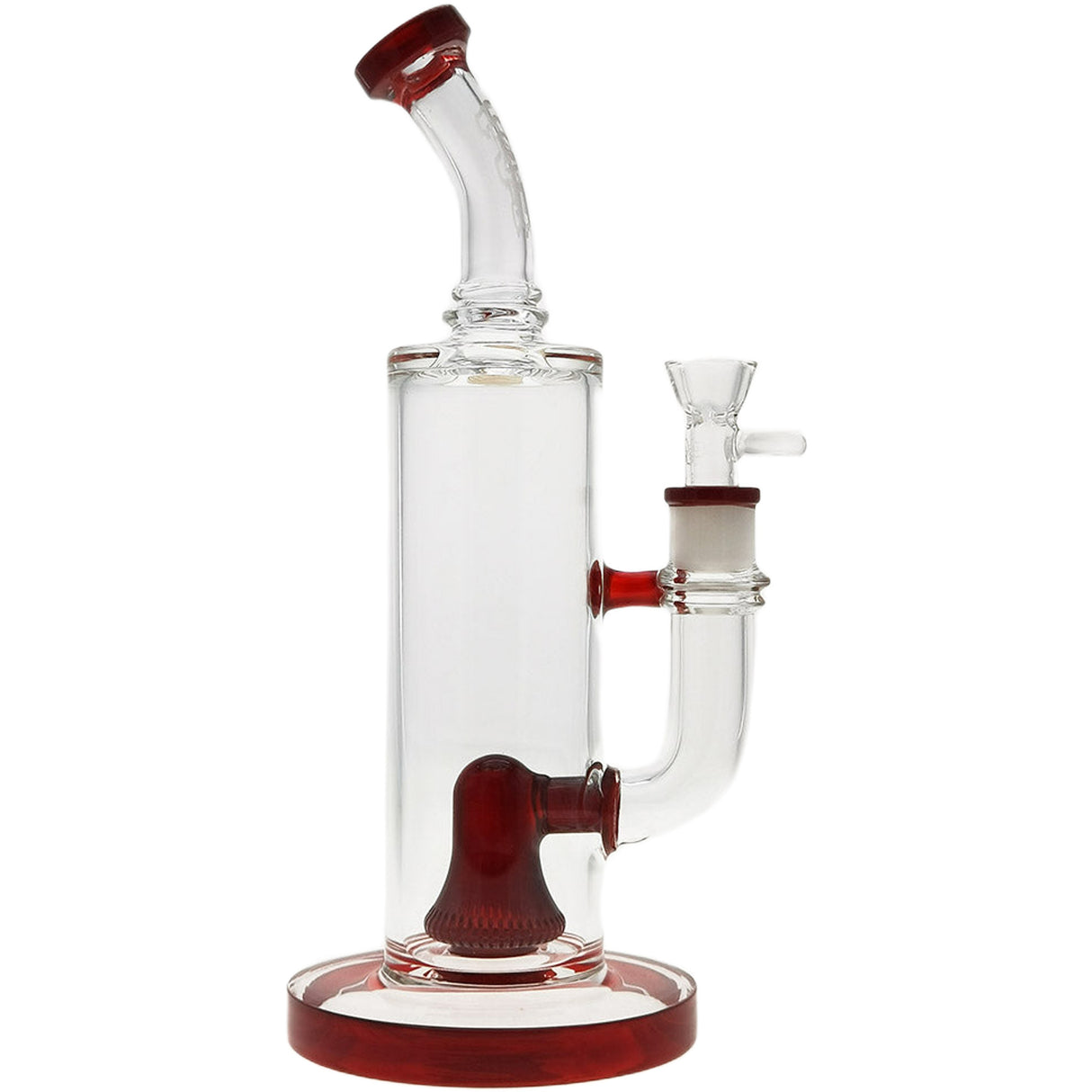Thick Ass Glass 12" UFO Perc Bong 65x5MM with Super Slit Bellow - 18MM Female