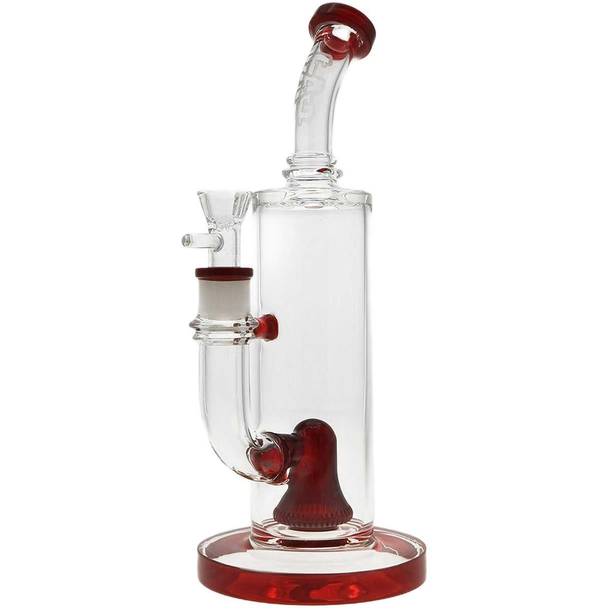 Thick Ass Glass 12" UFO Perc Bong 65x5MM with Super Slit Bellow - 18MM Female