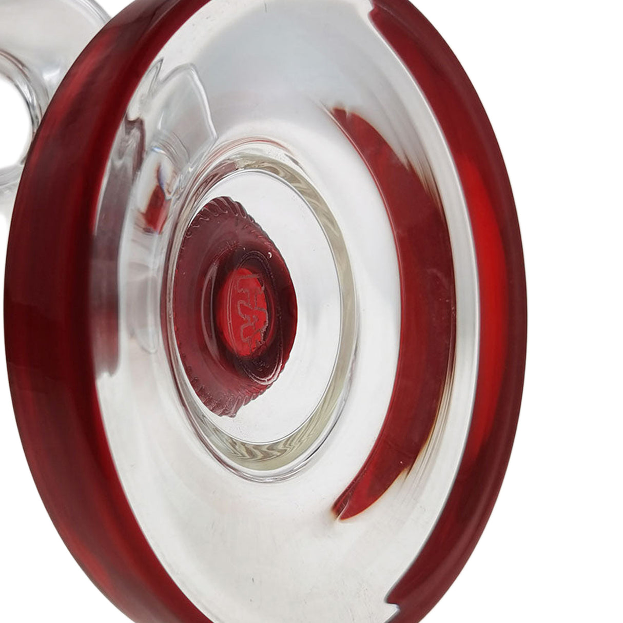 Thick Ass Glass 12" UFO Perc Bong 65x5MM with Super Slit Bellow - 18MM Female