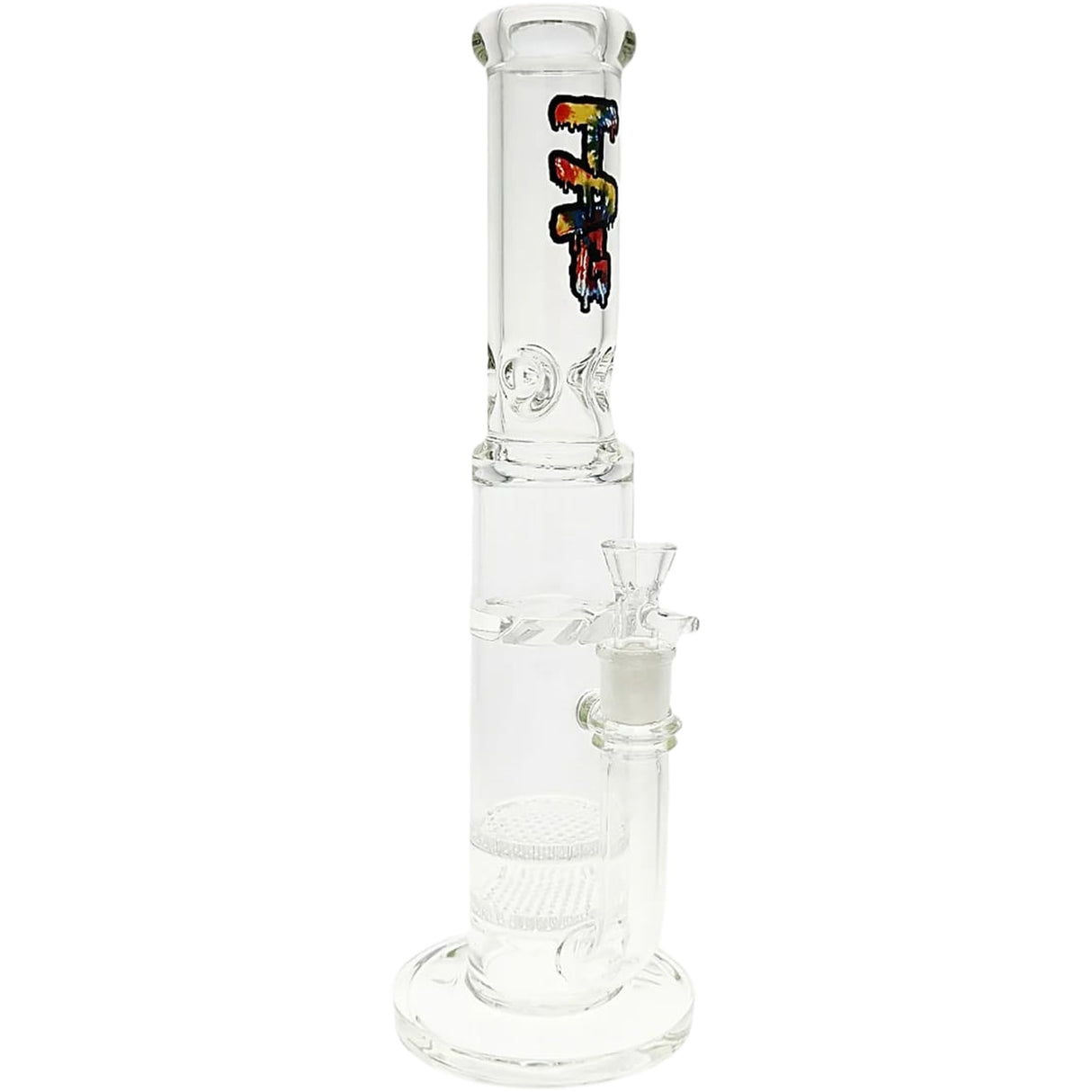 Thick Ass Glass 16" Glass Double Honeycomb Bong w/ Spinning Guard