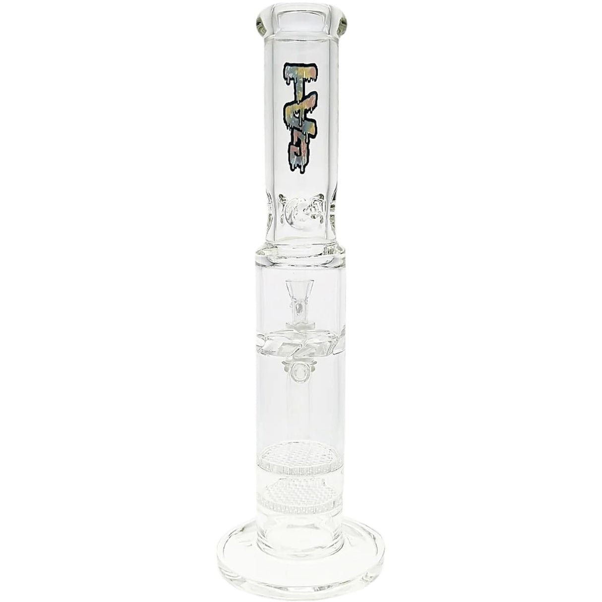 Thick Ass Glass 16" Glass Double Honeycomb Bong w/ Spinning Guard