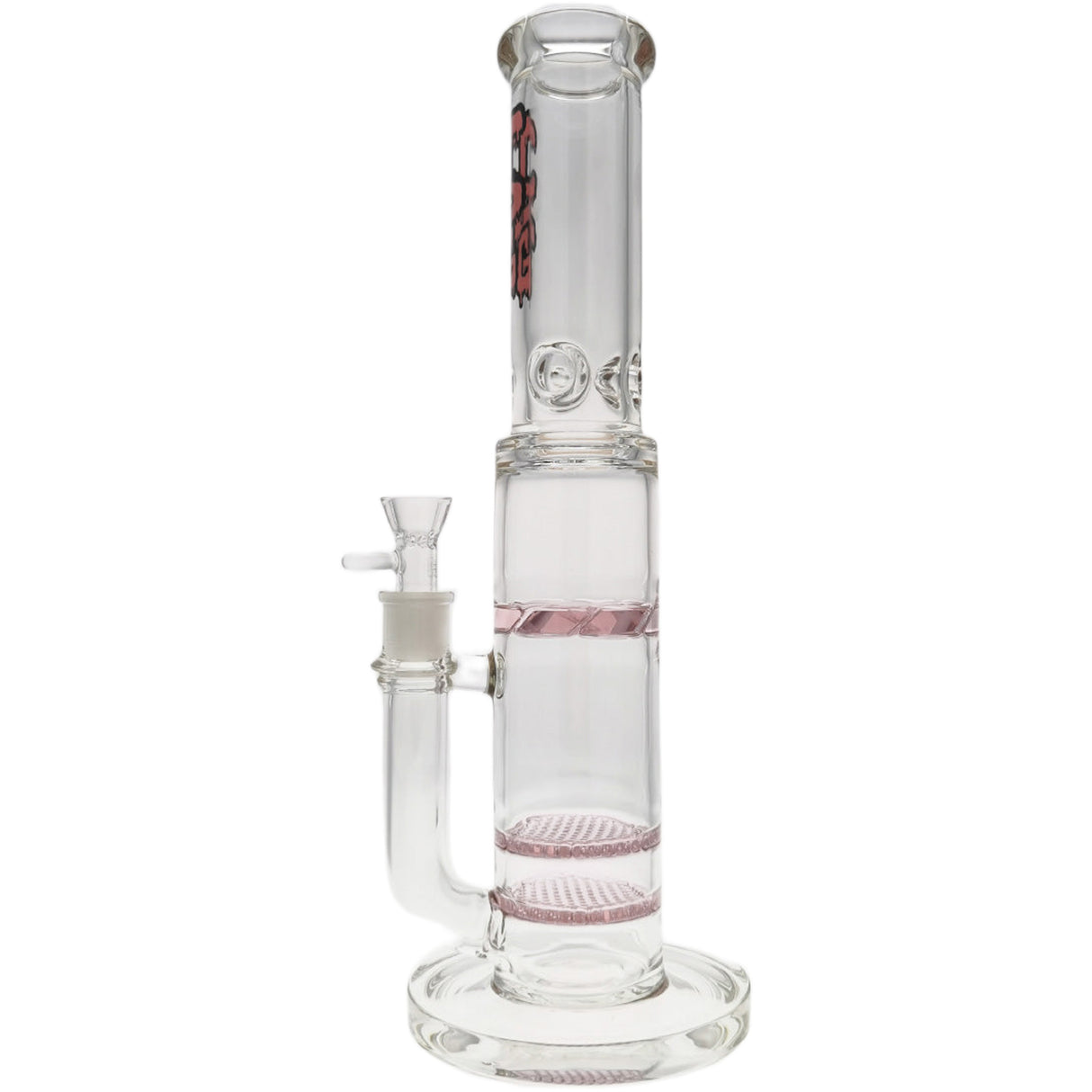 Thick Ass Glass 16" Glass Double Honeycomb Bong w/ Spinning Guard
