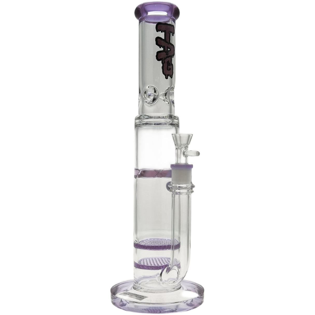 Thick Ass Glass 16" Glass Double Honeycomb Bong w/ Spinning Guard