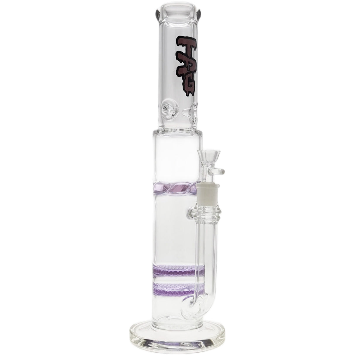 Thick Ass Glass 16" Glass Double Honeycomb Bong w/ Spinning Guard