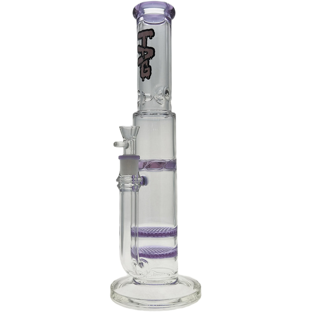 Thick Ass Glass 16" Glass Double Honeycomb Bong w/ Spinning Guard