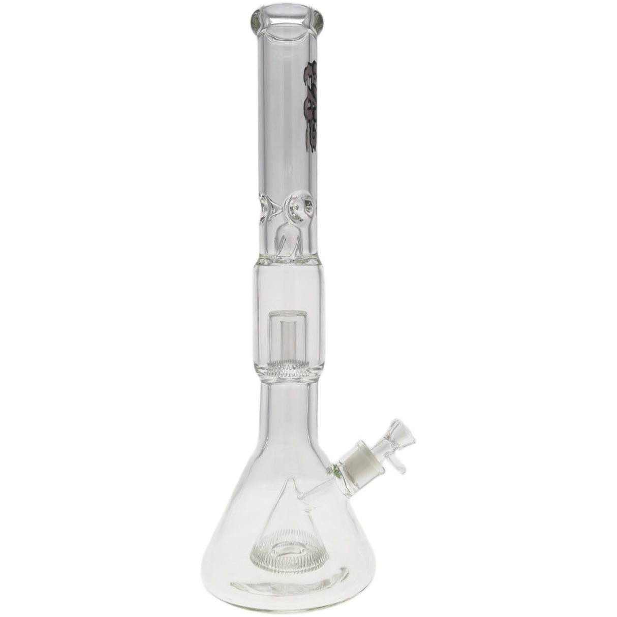 Thick Ass Glass 21" Beaker with Slit Pyramid & Showerhead Percolator - 50x7MM