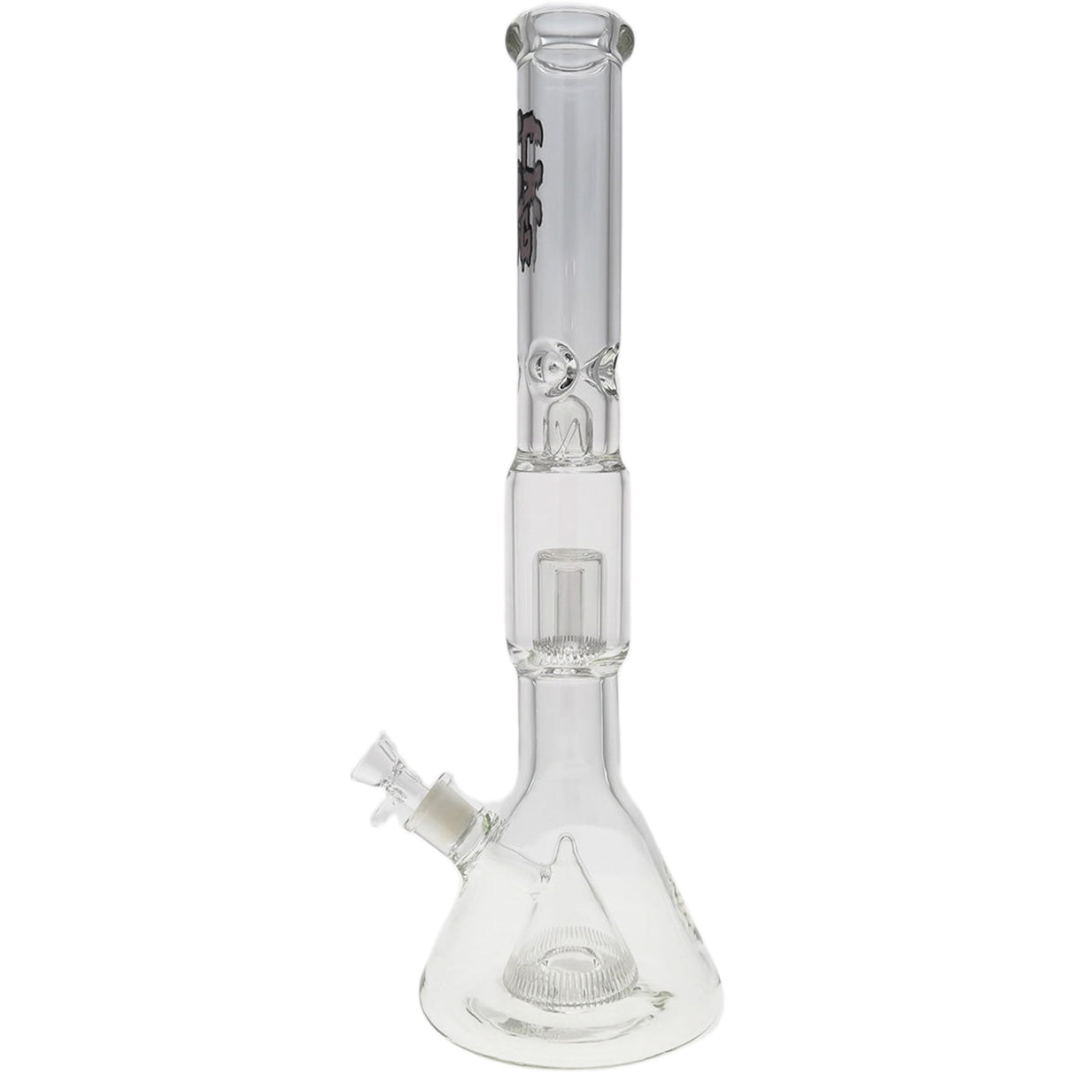 Thick Ass Glass 21" Beaker with Slit Pyramid & Showerhead Percolator - 50x7MM