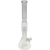 Thick Ass Glass 21" Beaker with Slit Pyramid & Showerhead Percolator - 50x7MM