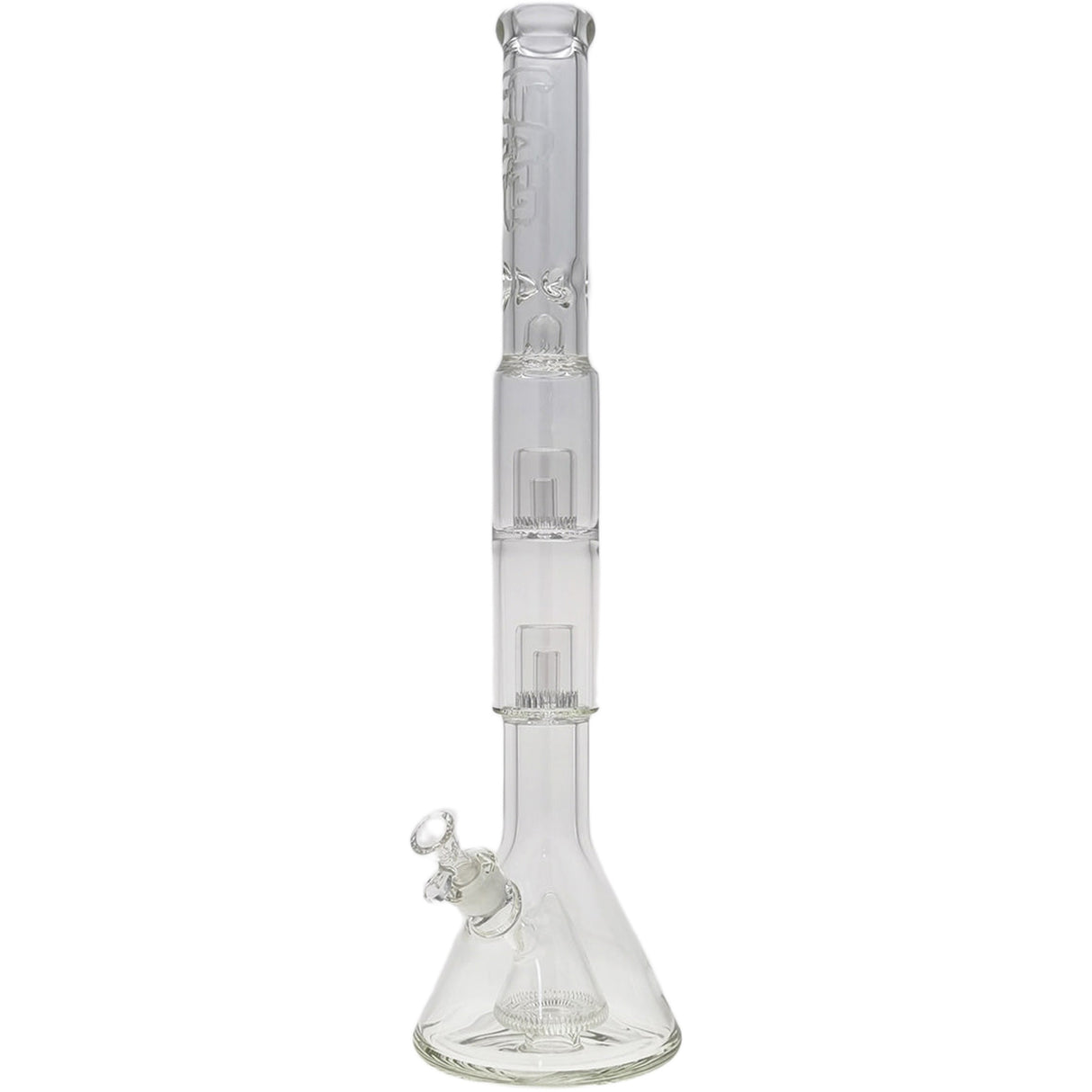 Thick Ass Glass 24" Hybrid Beaker Straight Bong w/ Double Showerhead Percolator 18MM
