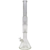 Thick Ass Glass 24" Hybrid Beaker Straight Bong w/ Double Showerhead Percolator 18MM