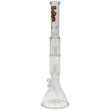 Thick Ass Glass 24" Hybrid Beaker Straight Bong w/ Double Showerhead Percolator 18MM
