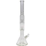 Thick Ass Glass 24" Hybrid Beaker Straight Bong w/ Double Showerhead Percolator 18MM