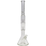 Thick Ass Glass 24" Hybrid Beaker Straight Bong w/ Double Showerhead Percolator 18MM