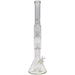 Thick Ass Glass 24" Hybrid Beaker Straight Bong w/ Double Showerhead Percolator 18MM