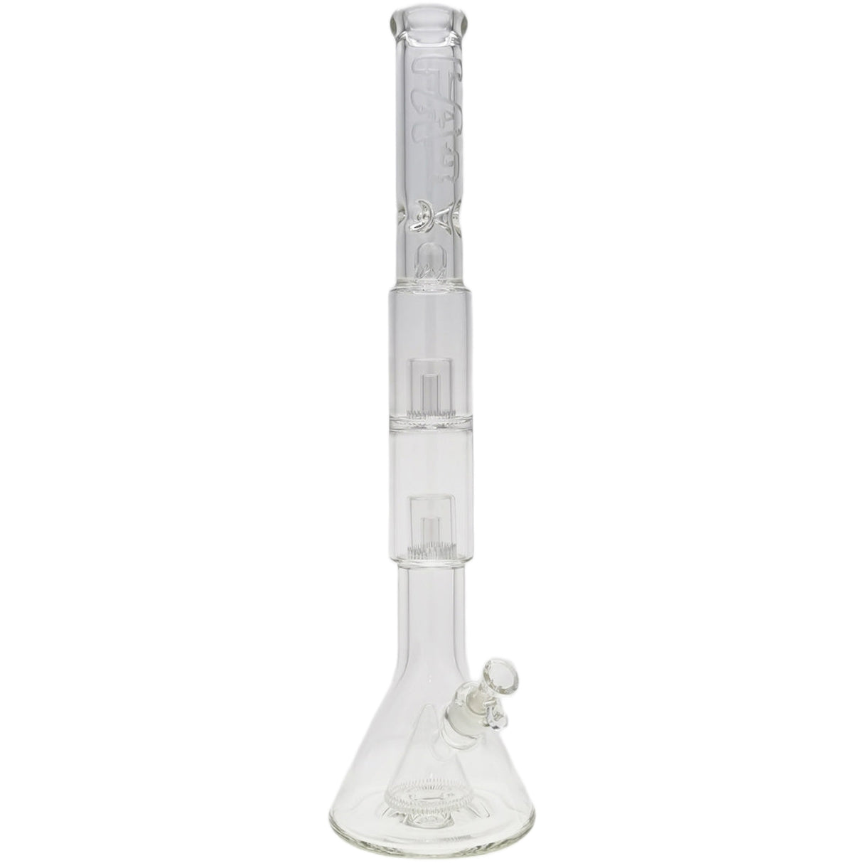 Thick Ass Glass 24" Hybrid Beaker Straight Bong w/ Double Showerhead Percolator 18MM