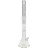 Thick Ass Glass 24" Hybrid Beaker Straight Bong w/ Double Showerhead Percolator 18MM